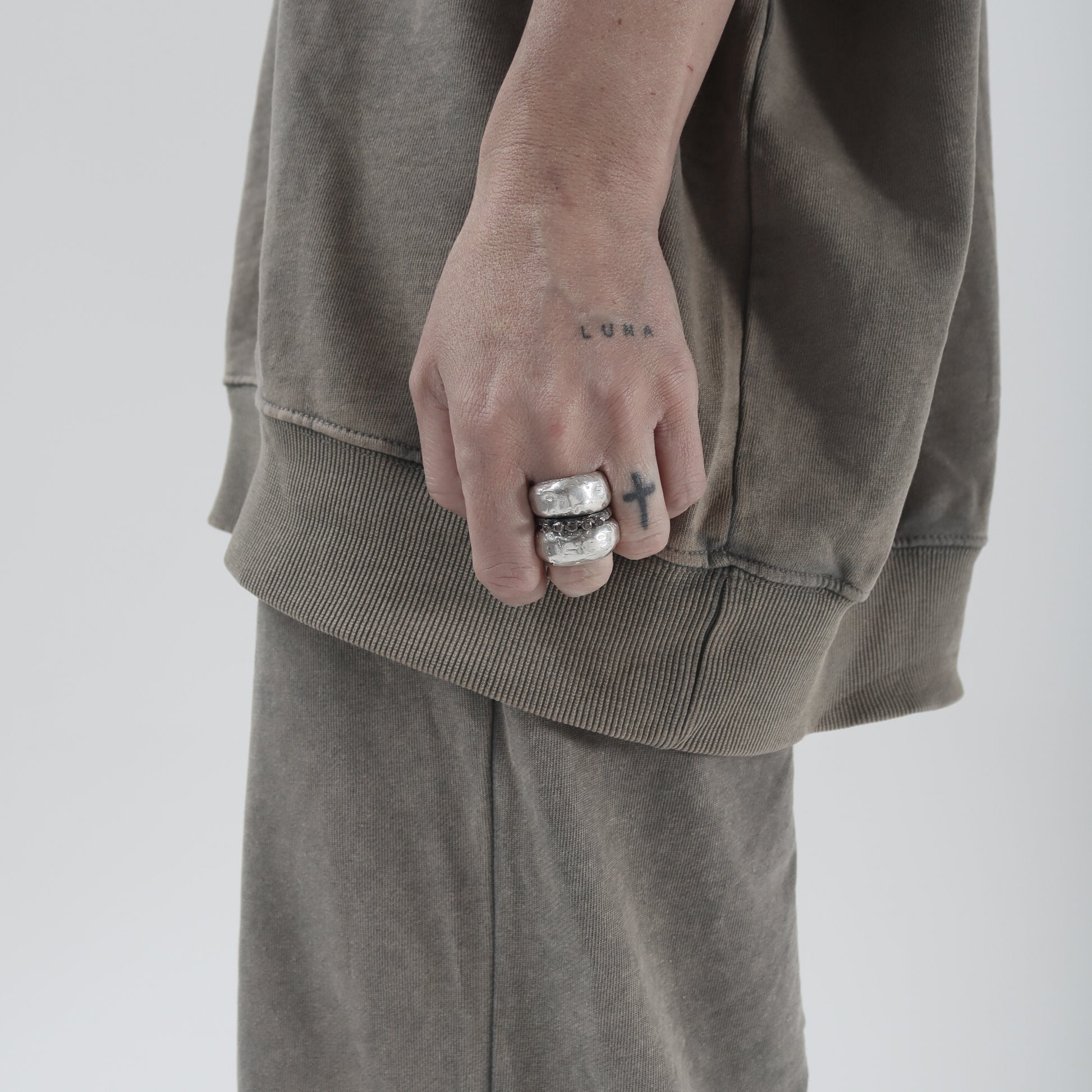 SET OF 3 /SILVER +BLACK