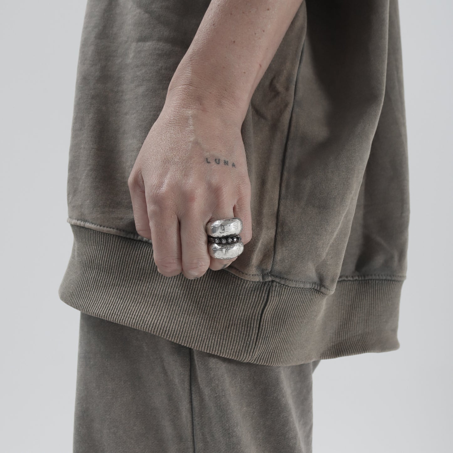 SET OF 3 /SILVER +BROWN