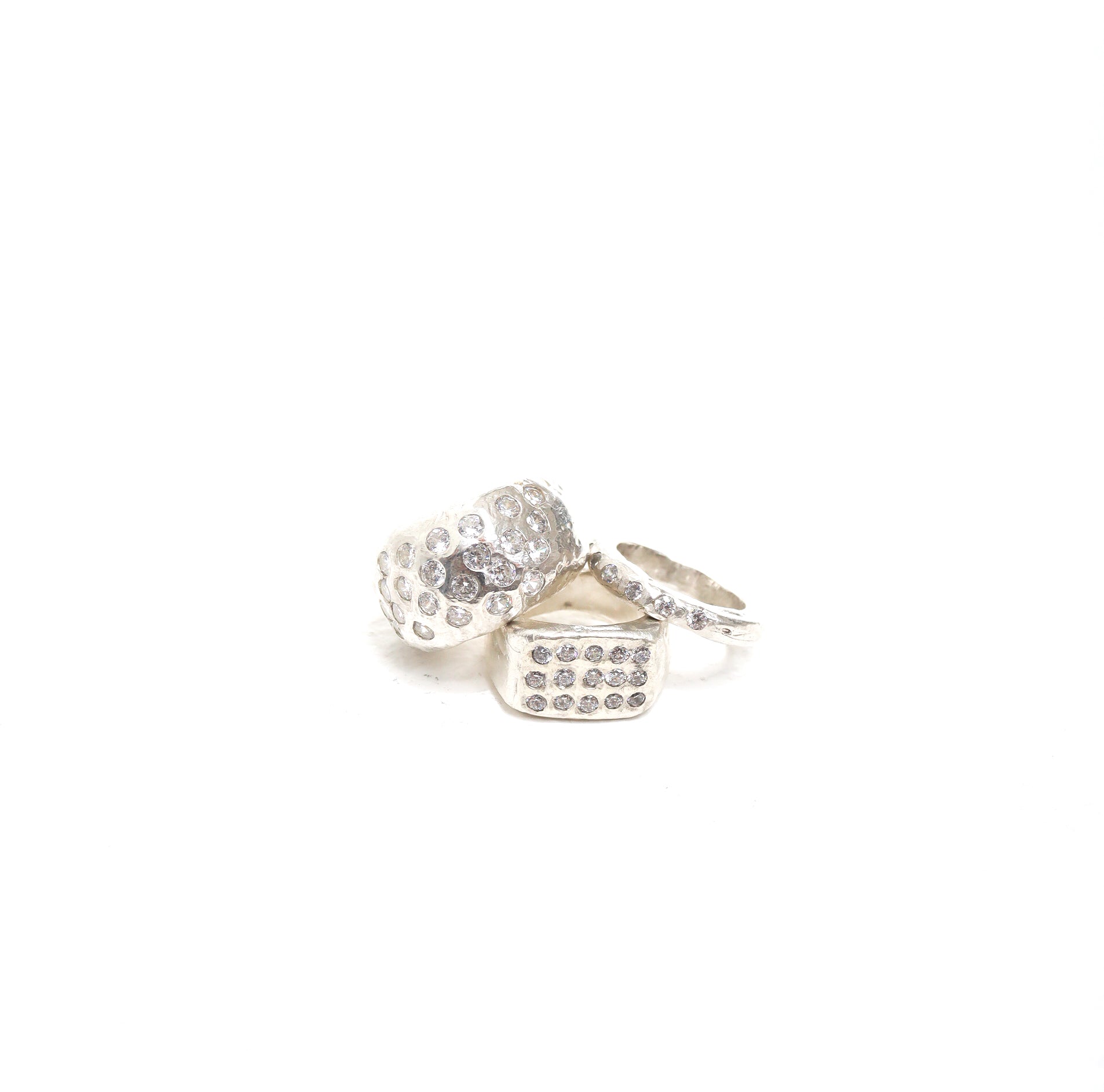 SET OF 3 + SLVR WHITE