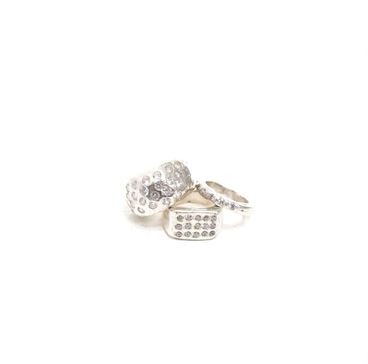 SET OF 3 + SLVR WHITE