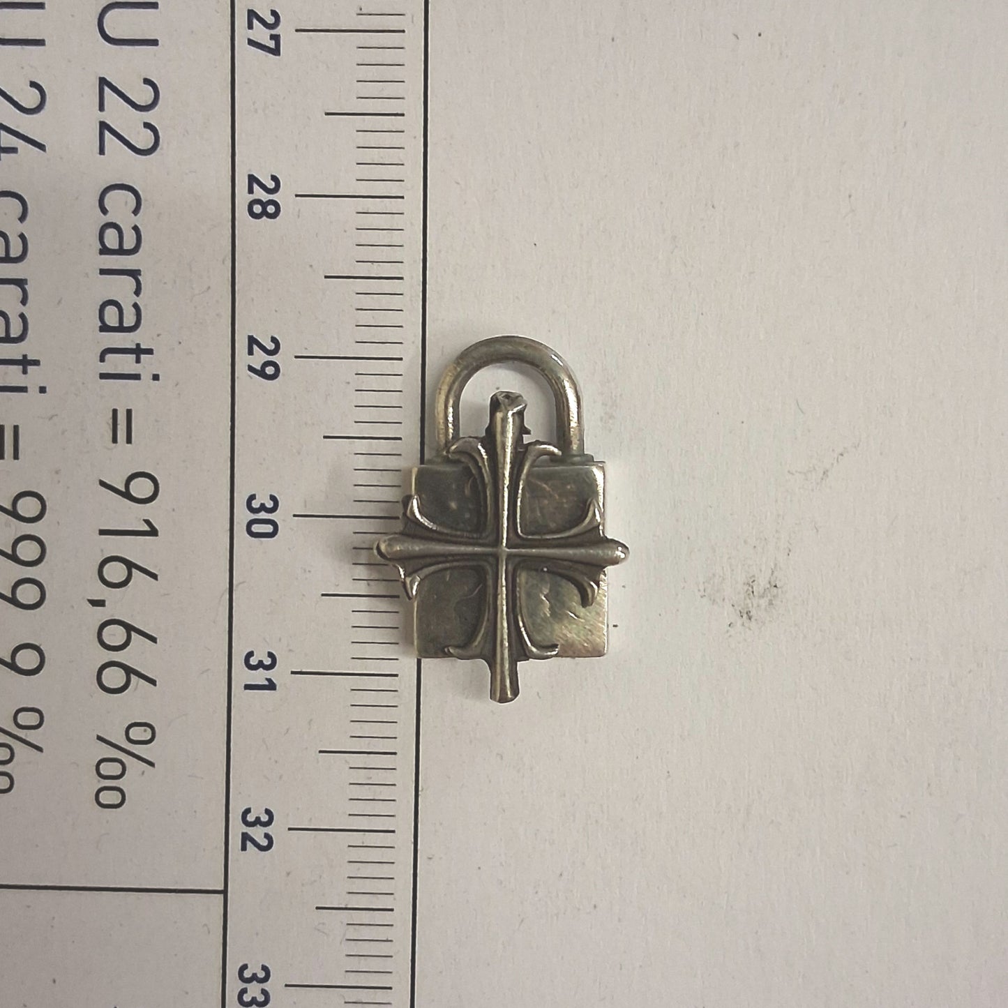 MINI LOCKER CROSS NECKLACE