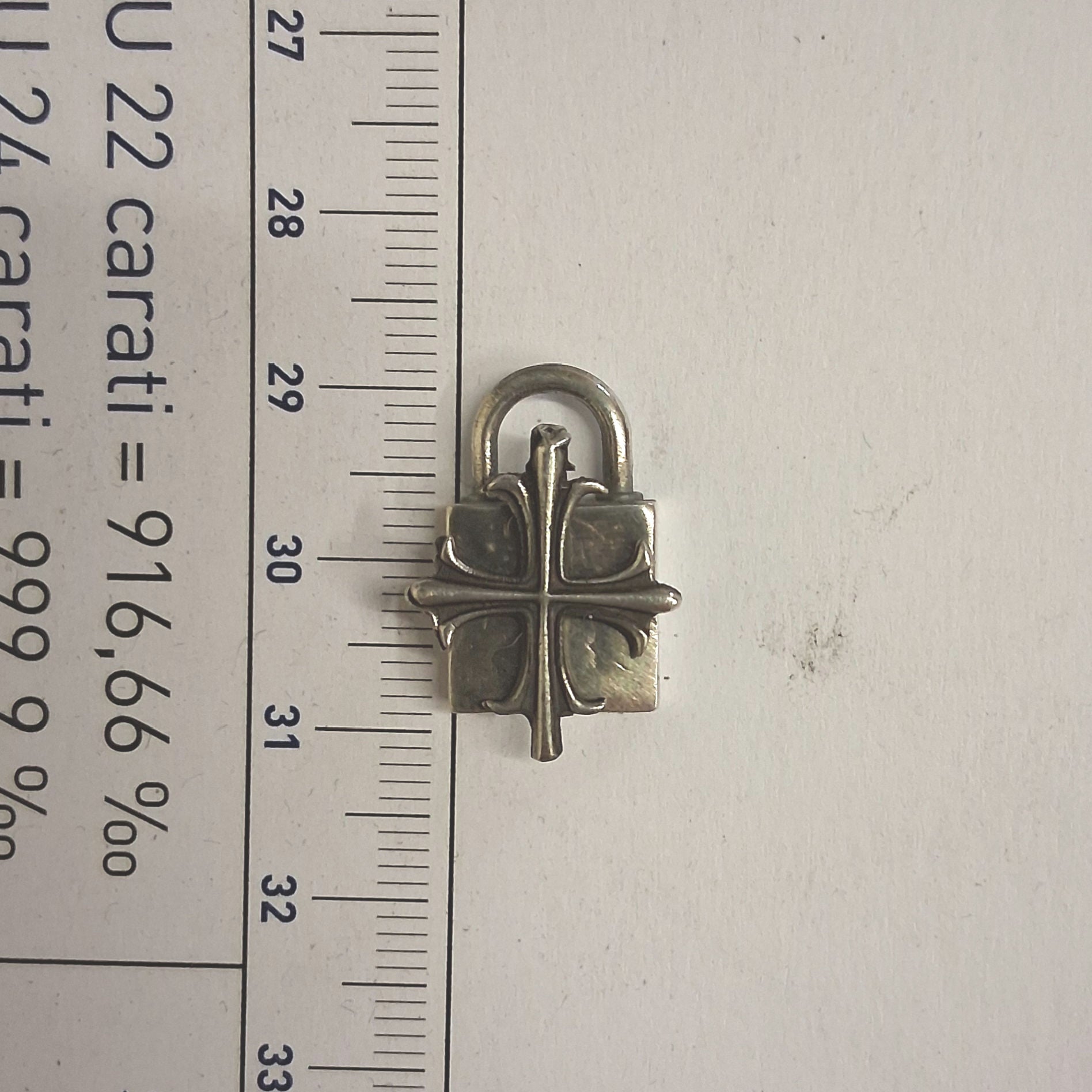 MINI LOCKER CROSS NECKLACE