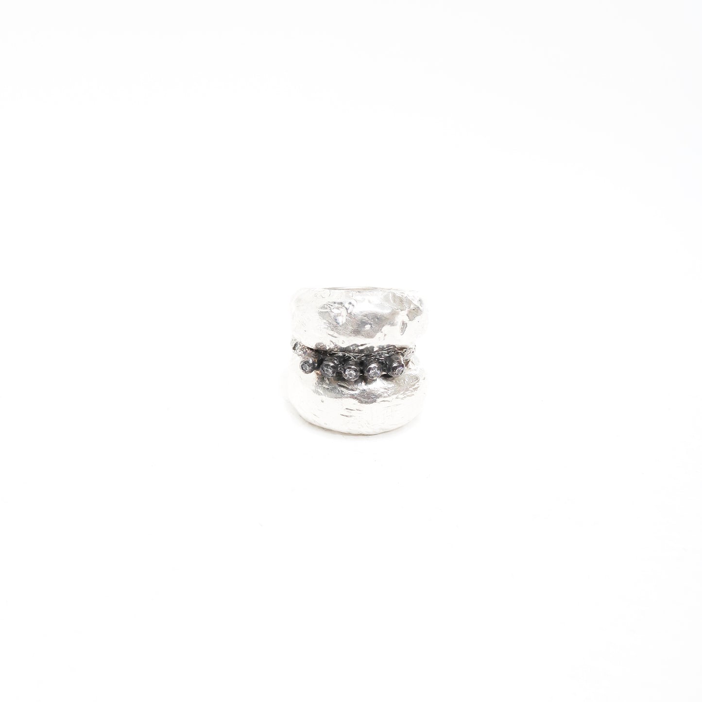 SET OF 3 /SILVER +WHITE