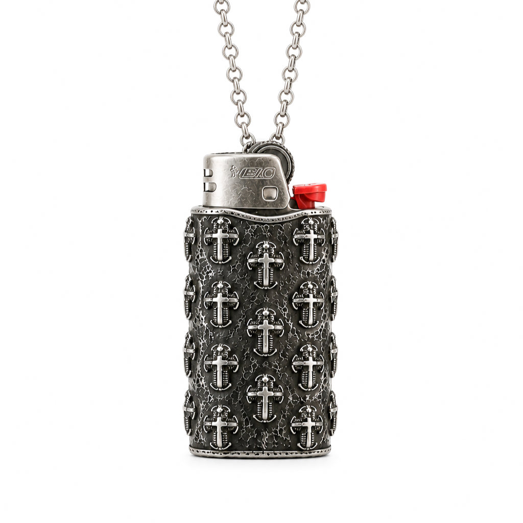 LIGHTER HOLDER CROSS SS26