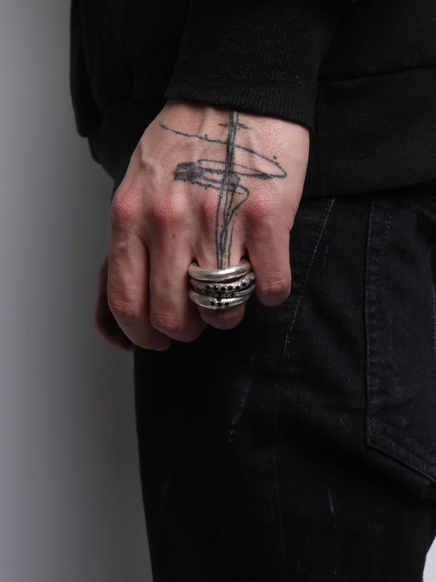 BUNDLE RINGS 4 BLK